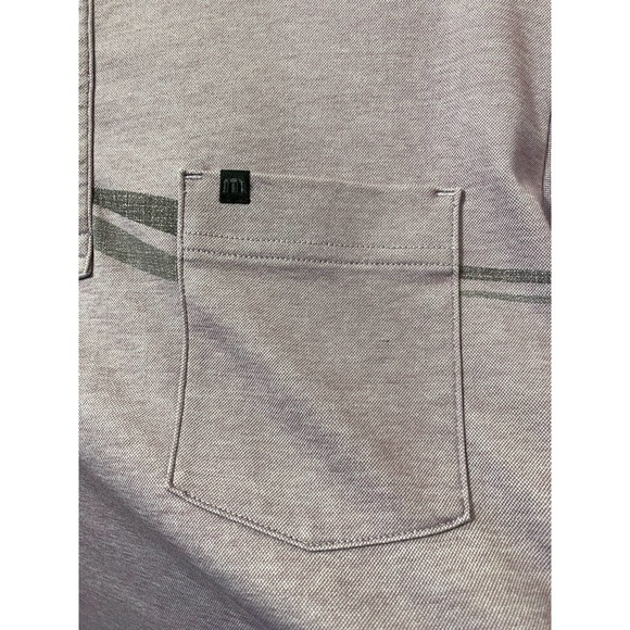 Travis Matthew Mens Shirt Large Purple Stripe Polo Short Sleeve - Picture 10 of 12